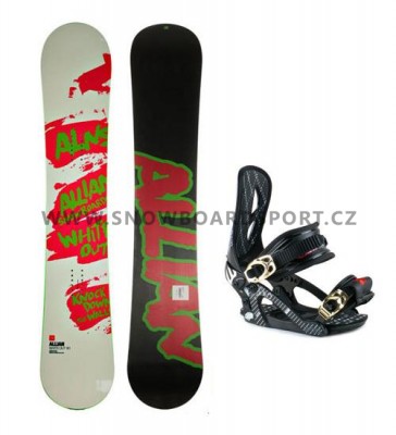Snowboard komplet pánský Allian White Out vázání Westige Poker