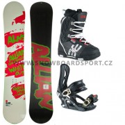 Snowboard komplet pánský Allian White Out vázání a boty Westige Poker