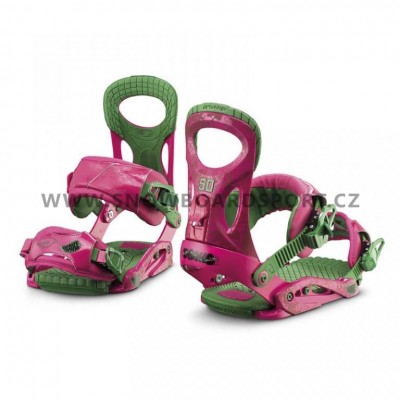 Snowboardové vázání Drake FIFTY LOBSTER Fuchsia Green