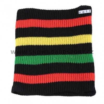 Nákrčník zimní Neff Daily Stripe Gaiter Black Rasta